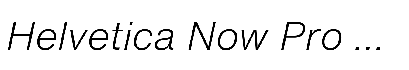 Helvetica Now Pro Text Light Italic